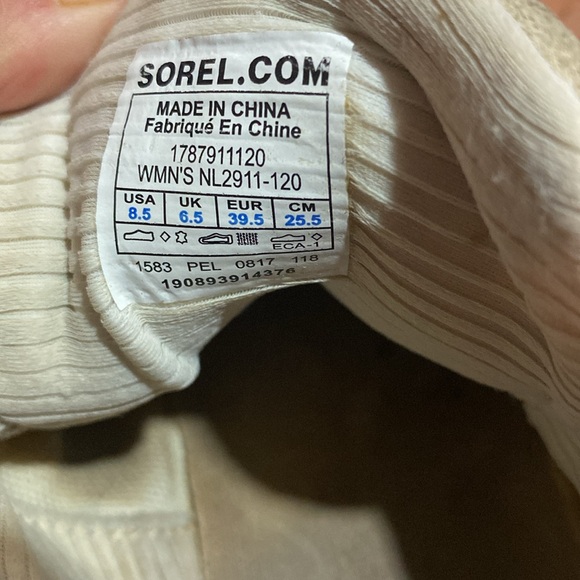 Sorel Kinetic Speed Sneaker Size 8.5 In Natural Sea Salt - Picture 11 of 15
